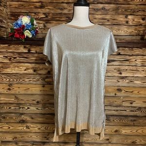 Nanette Lepore Shimmer Ribbed Top